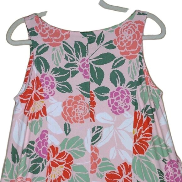 Cuddl Duds Flexwear Maxi Dress Pink Green Peach Purple Floral Medium Soft Lounge - Picture 6 of 15